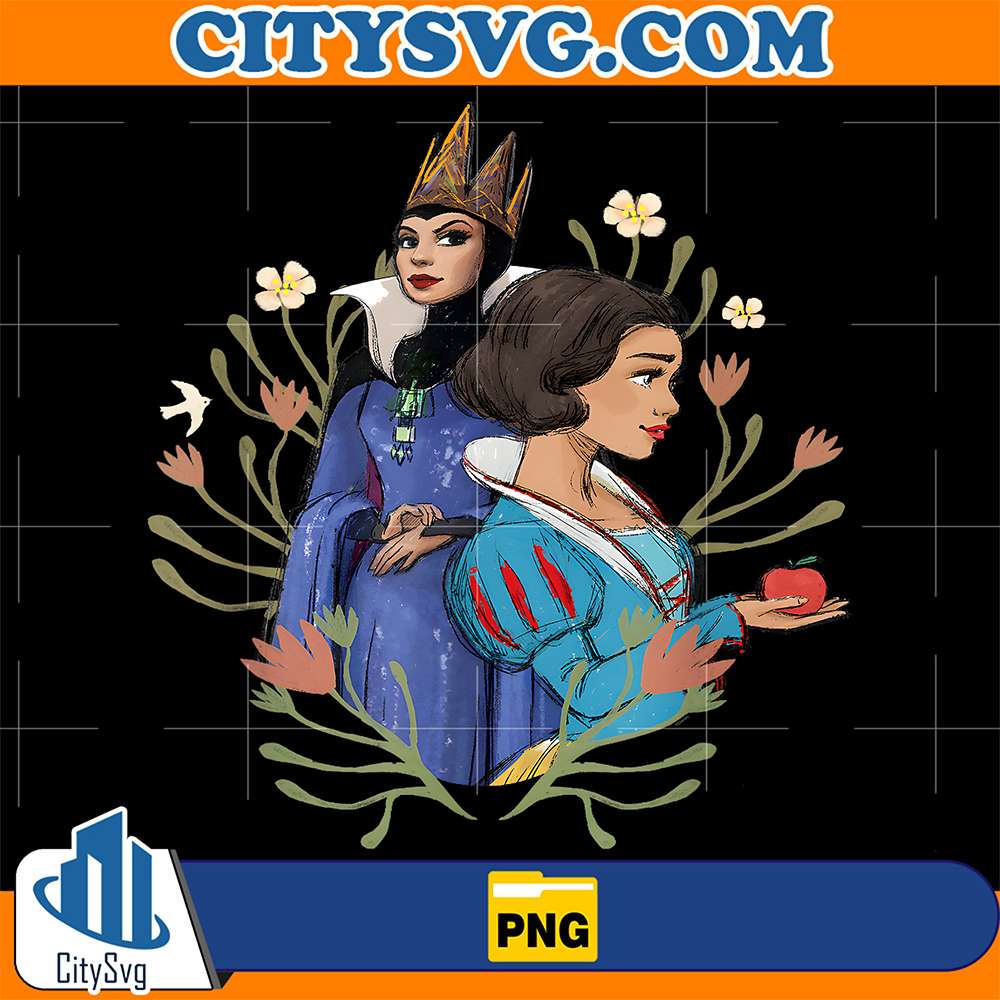 Snow-White-Movie-Evil-Queen-And-Snow-White-With-Apple-Png