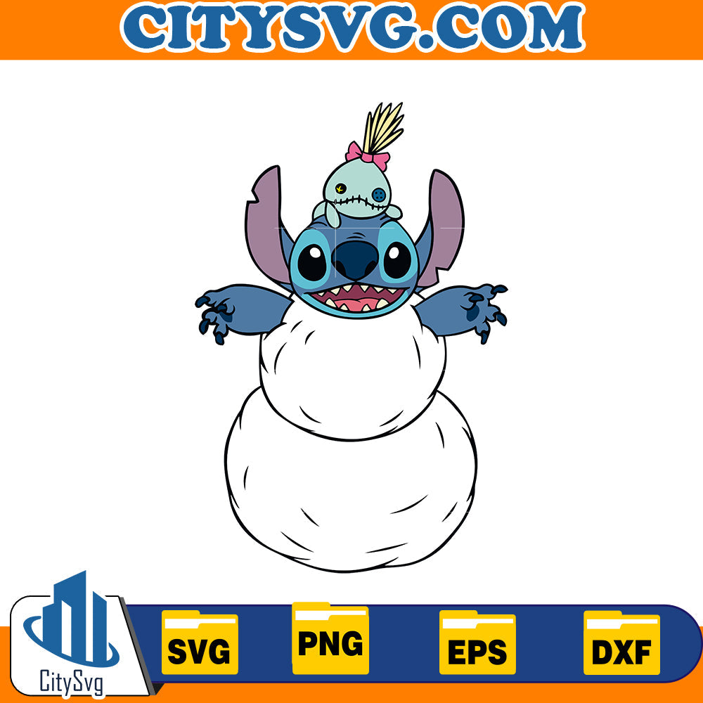 Snowman Stitchmas Svg CitySvg