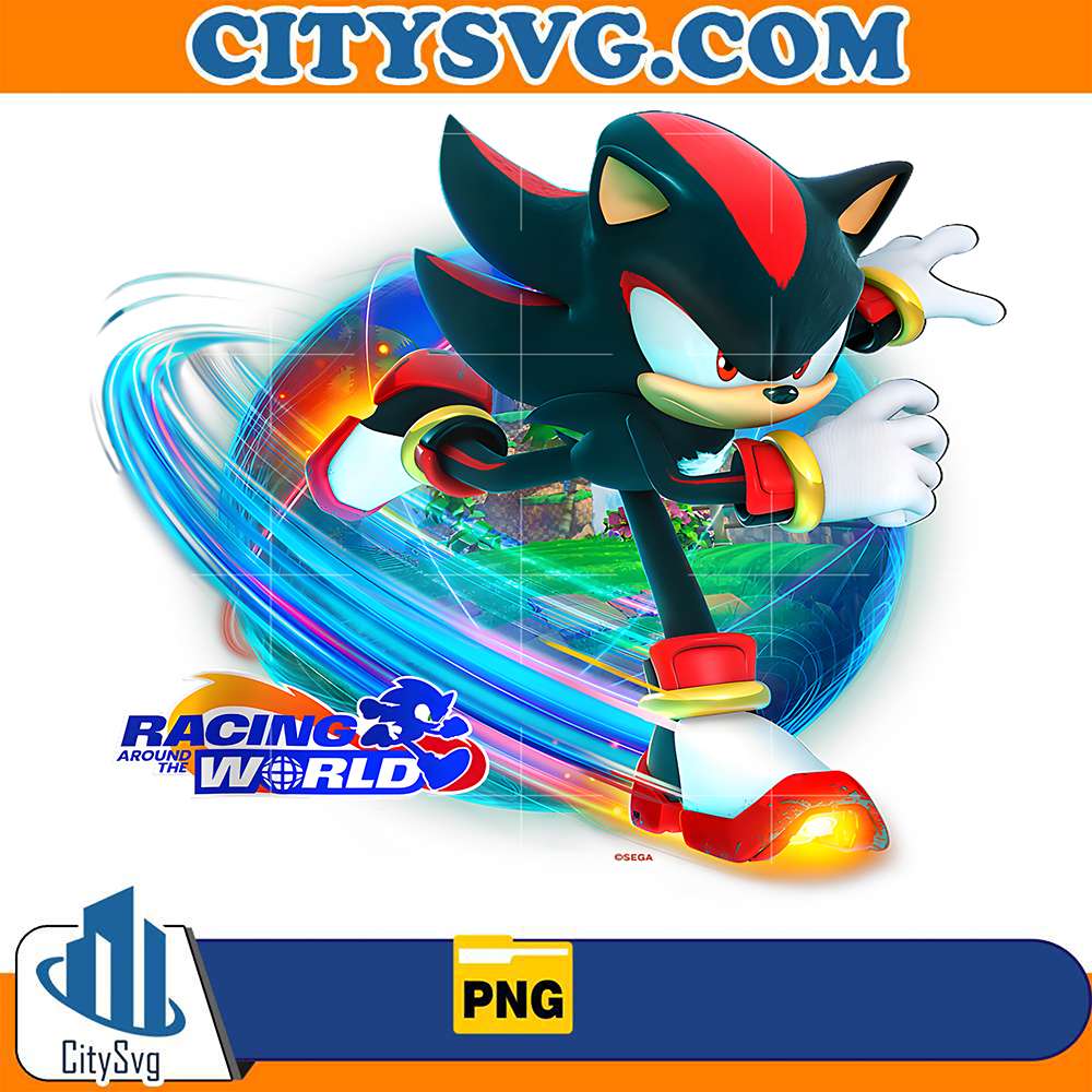 Sonic-The-Hedgehog-Racing-Around-The-World-Shadow-Png