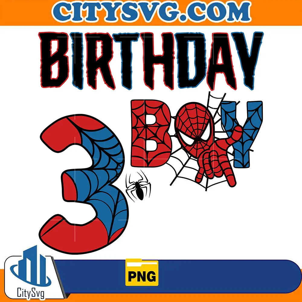 SpiderManBirthday3BoyPng