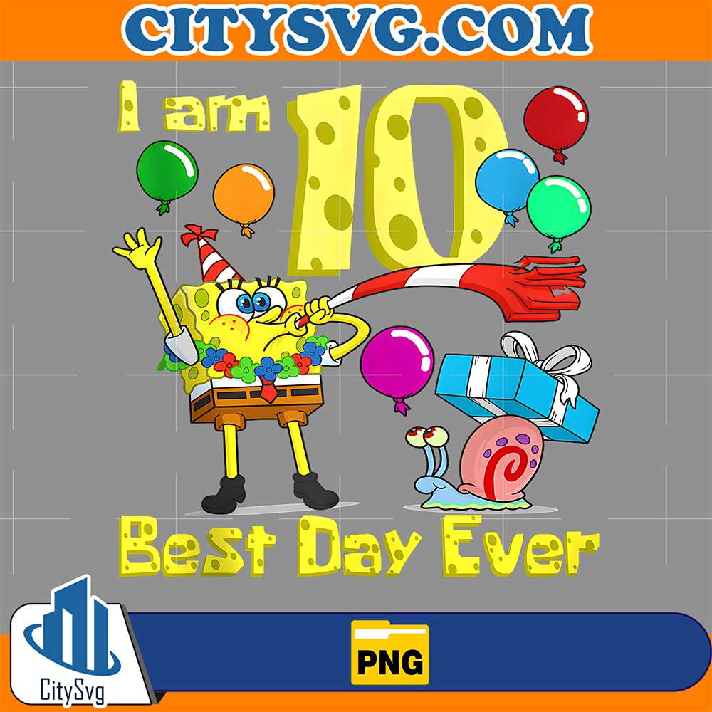 SpongeBob-I-Am-10-Years-Best-Day-Ever-Old-Birthday-Party-Png