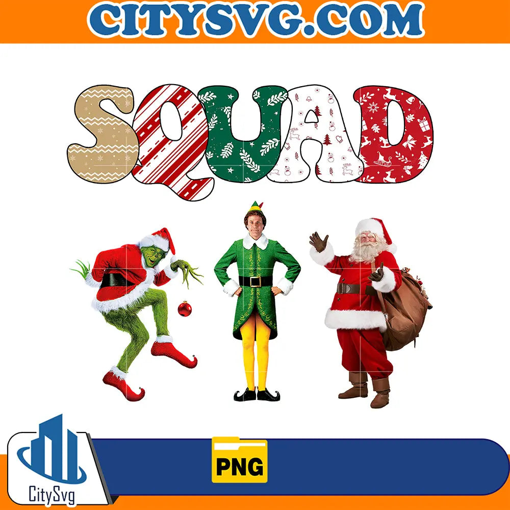 SquadChristmasFriendsElfPng