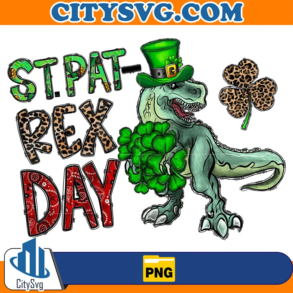 StPat-RexDayStPatricksDaySublimationPng