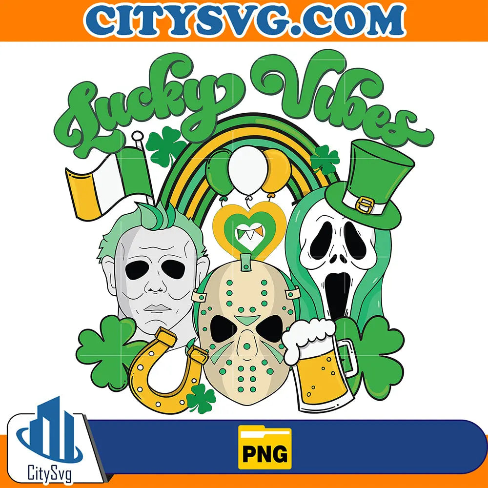 StPatricksDayLuckyVibesHorrorPng