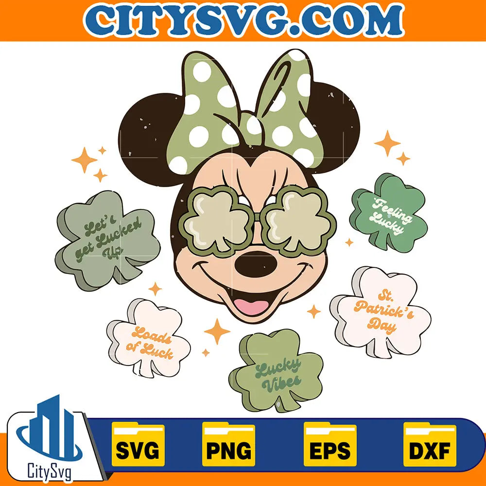 StPatricksDayMinnieShamrockSvg