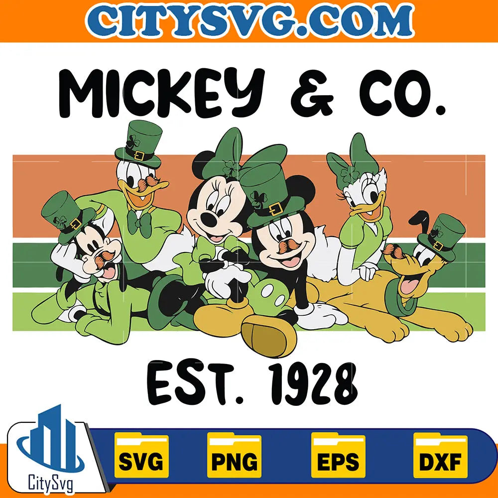 StPatricksDayMouseAndFriendsIrishMickeyAndCoSvg