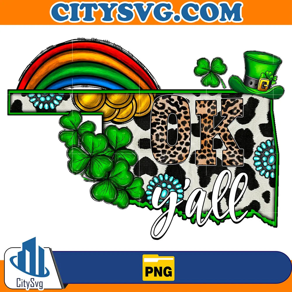 StPatricksDayOklahomaSublimationPng