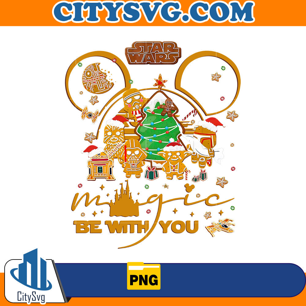 Magic Be with you Gingerbread Star war Png CitySvg