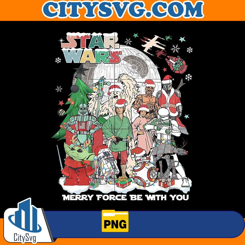 Merry Force Be With You Star War Png CitySvg