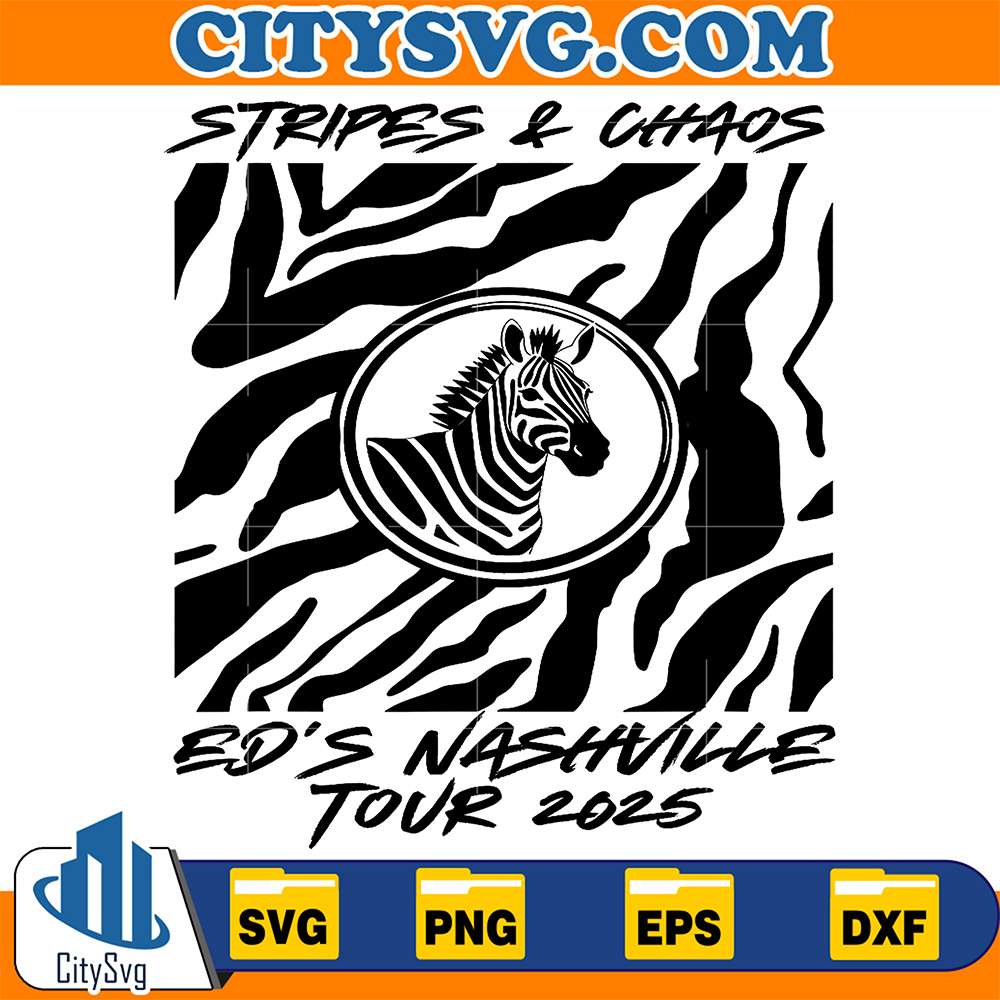 Stripes-And-Chaos-Ed-s-Nashville-Tour-2025-Zebra-Design-Svg