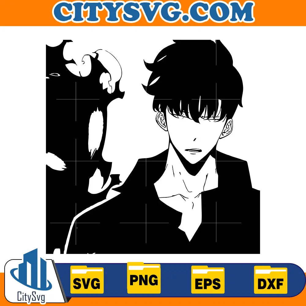 Sung Jin-woo Svg, Solo leveling svg, anime svg, Digital Download 12 CitySvg