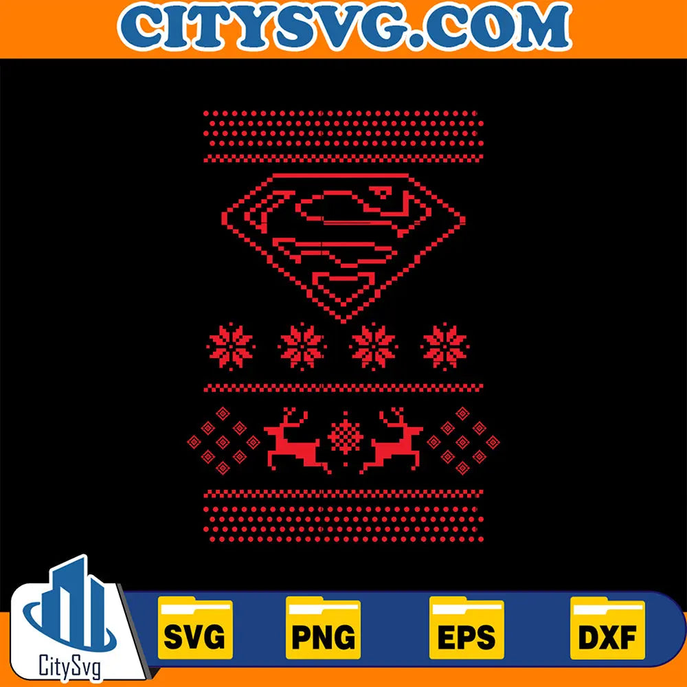 SuperManUglyChristmasSvg