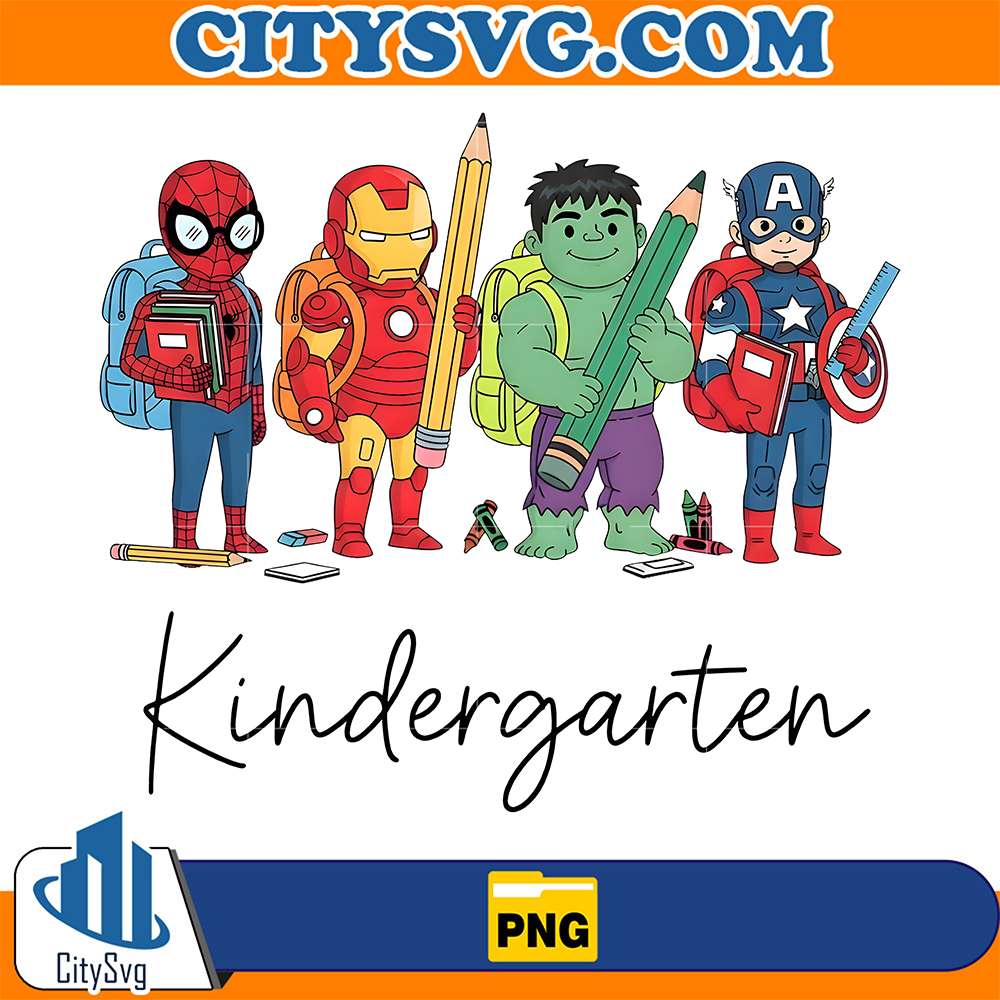 Superhero Back To School Boys Kindergarten Png CitySvg