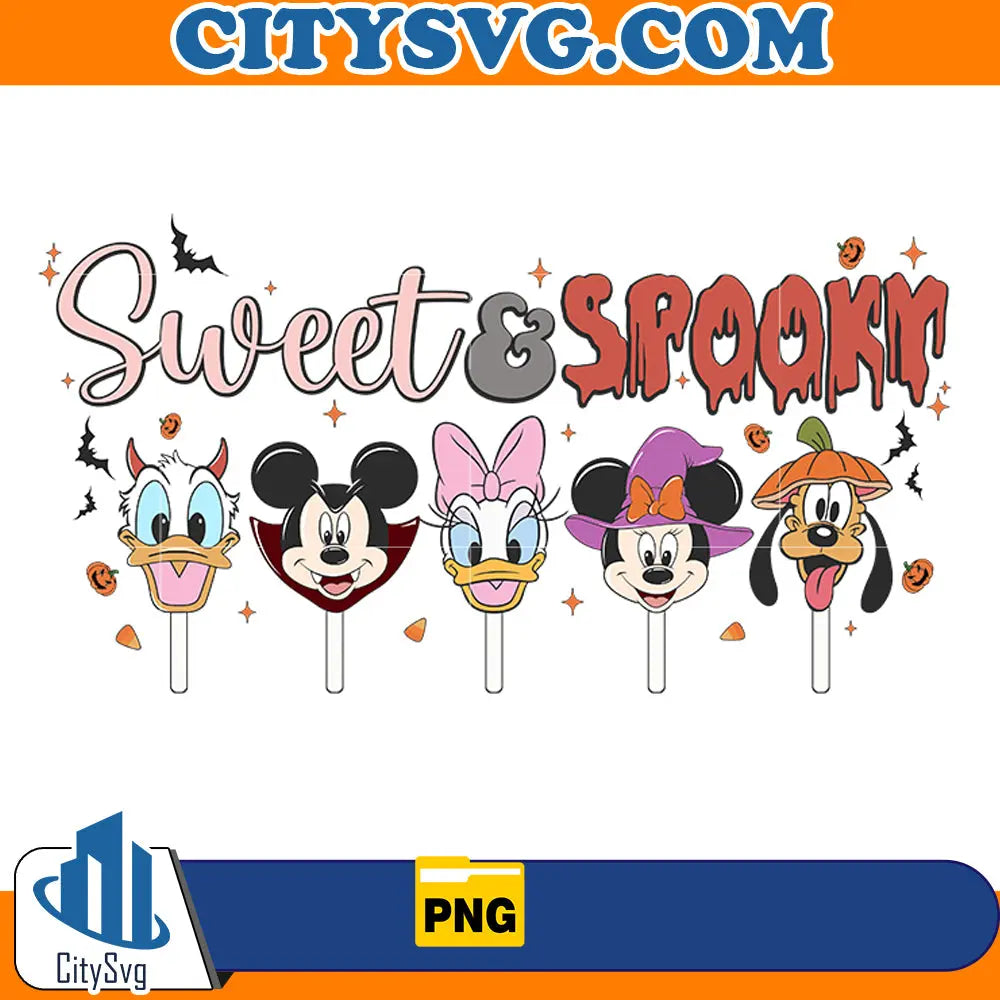 Sweet & Spooky Png, Mickey & Friends Halloween Png CitySvg