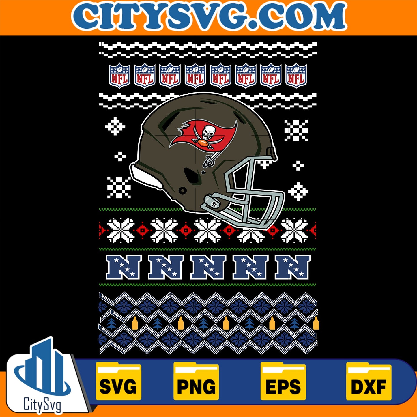 Tampa Bay Buccaneers Christmas Svg CitySvg