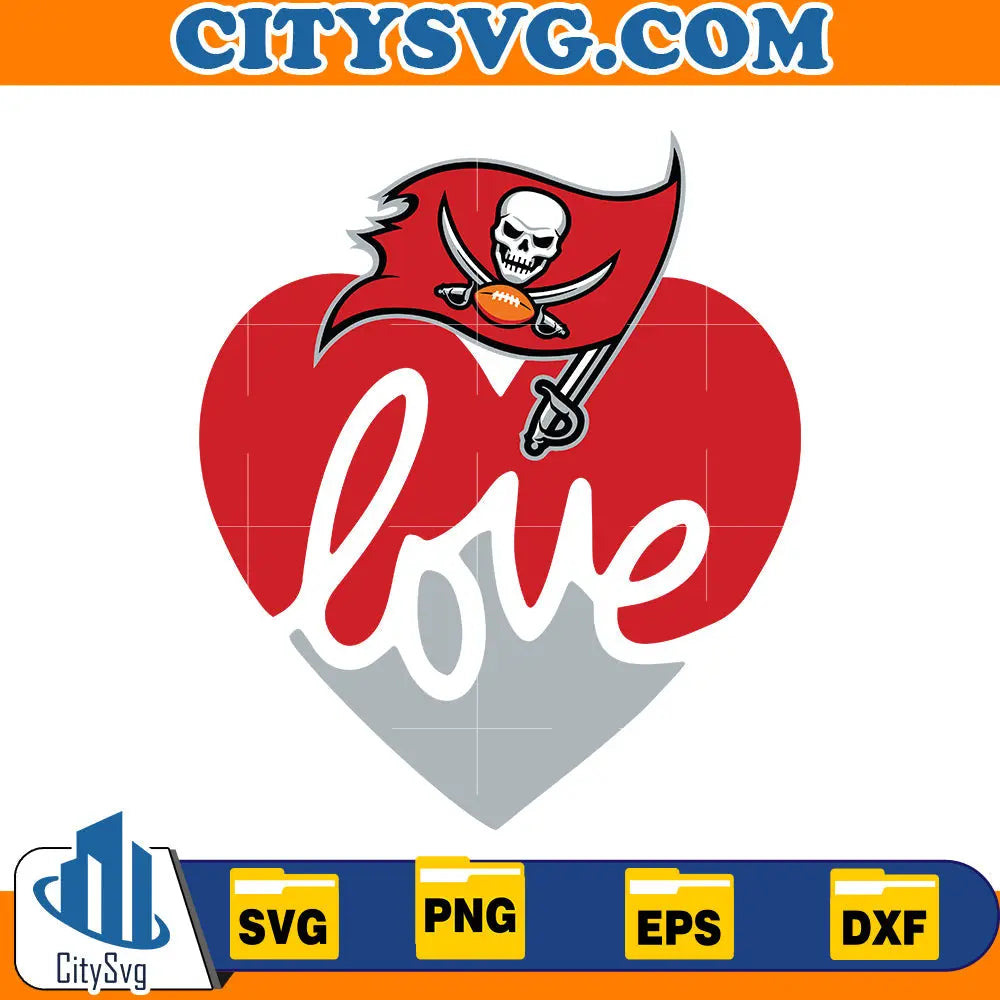 Love Tampa Bay Buccaneers Svg CitySvg