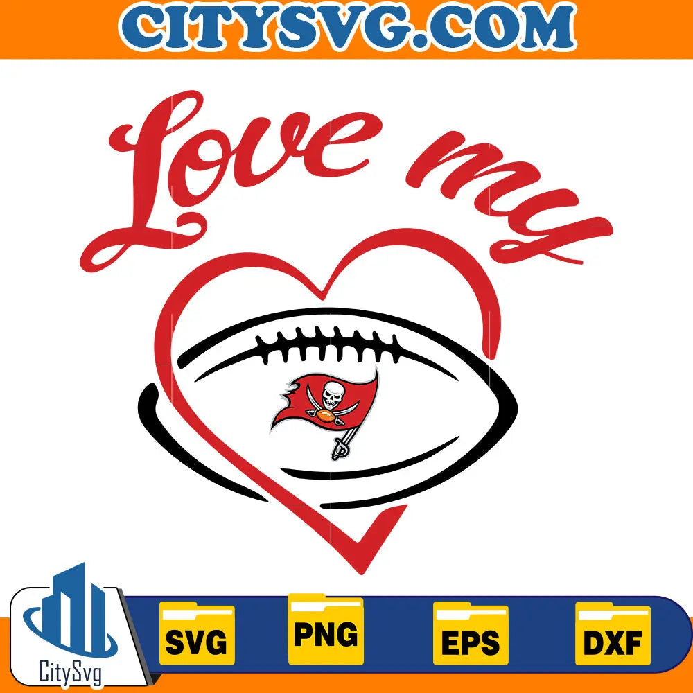 Love My Tampa Bay Buccaneers Svg CitySvg