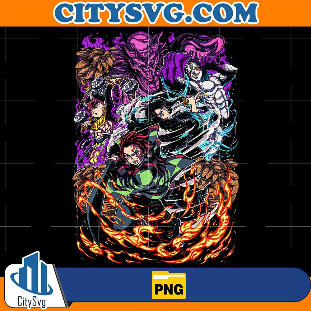 Tanjiro-Nezuko-Hashira-vs-Muzan-Demon-Slayer-Png