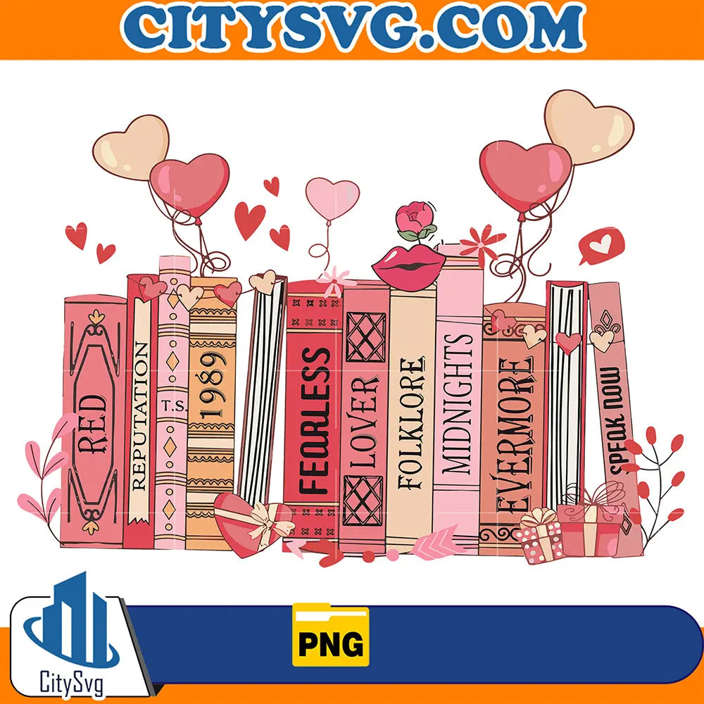 TaylorSwiftAlbumsAsBooksValentinePng