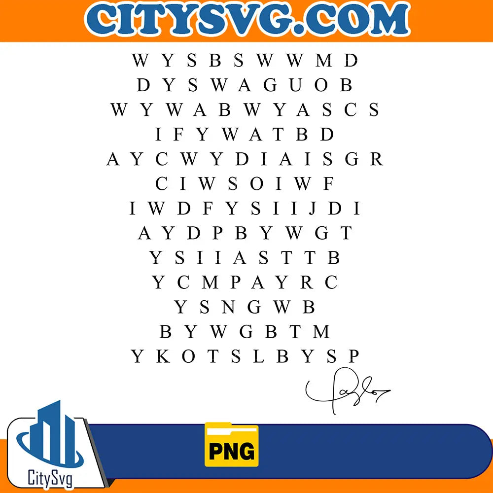 TaylorSwiftAlphabetPng1