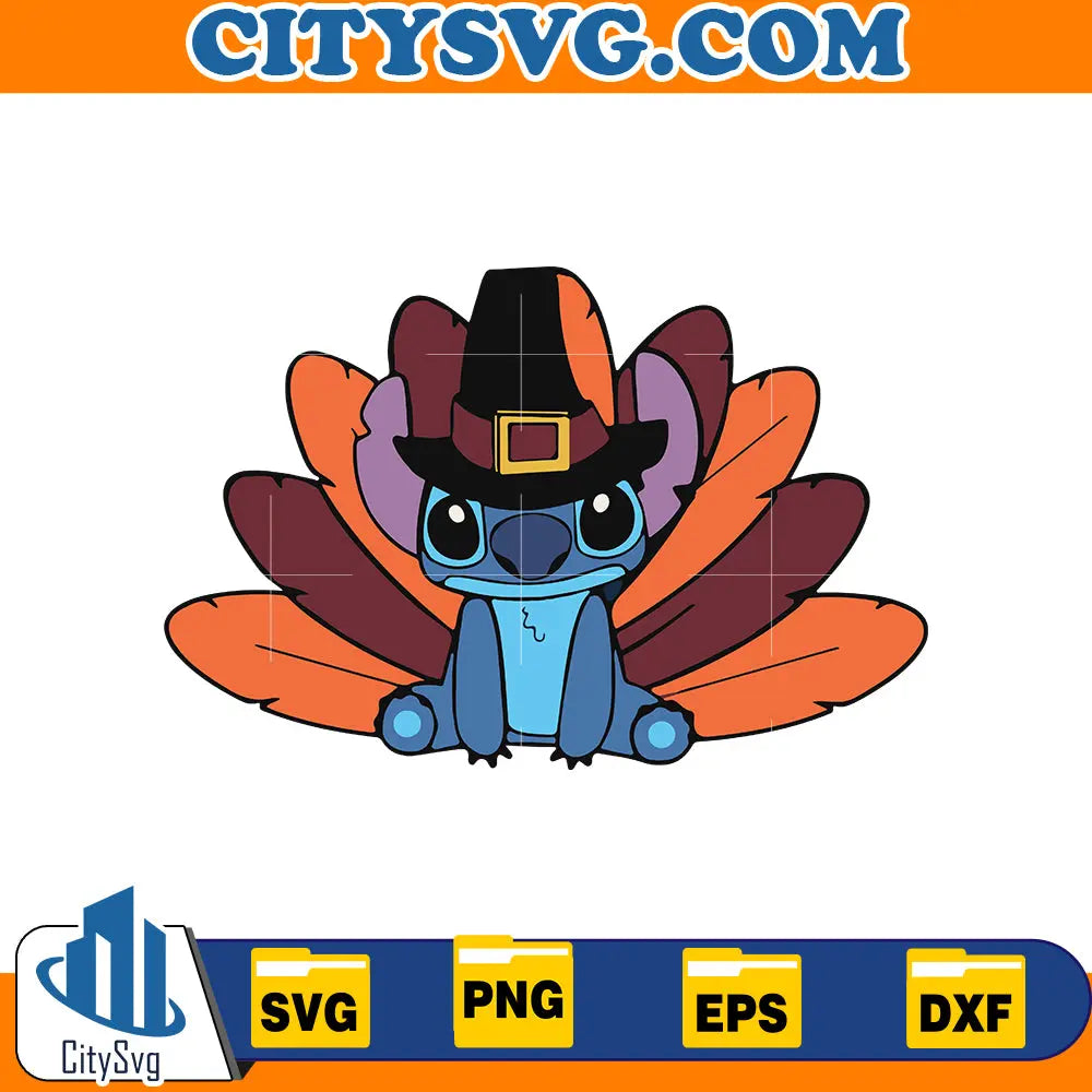 Thanksgiving Turkey Stitch Svg CitySvg