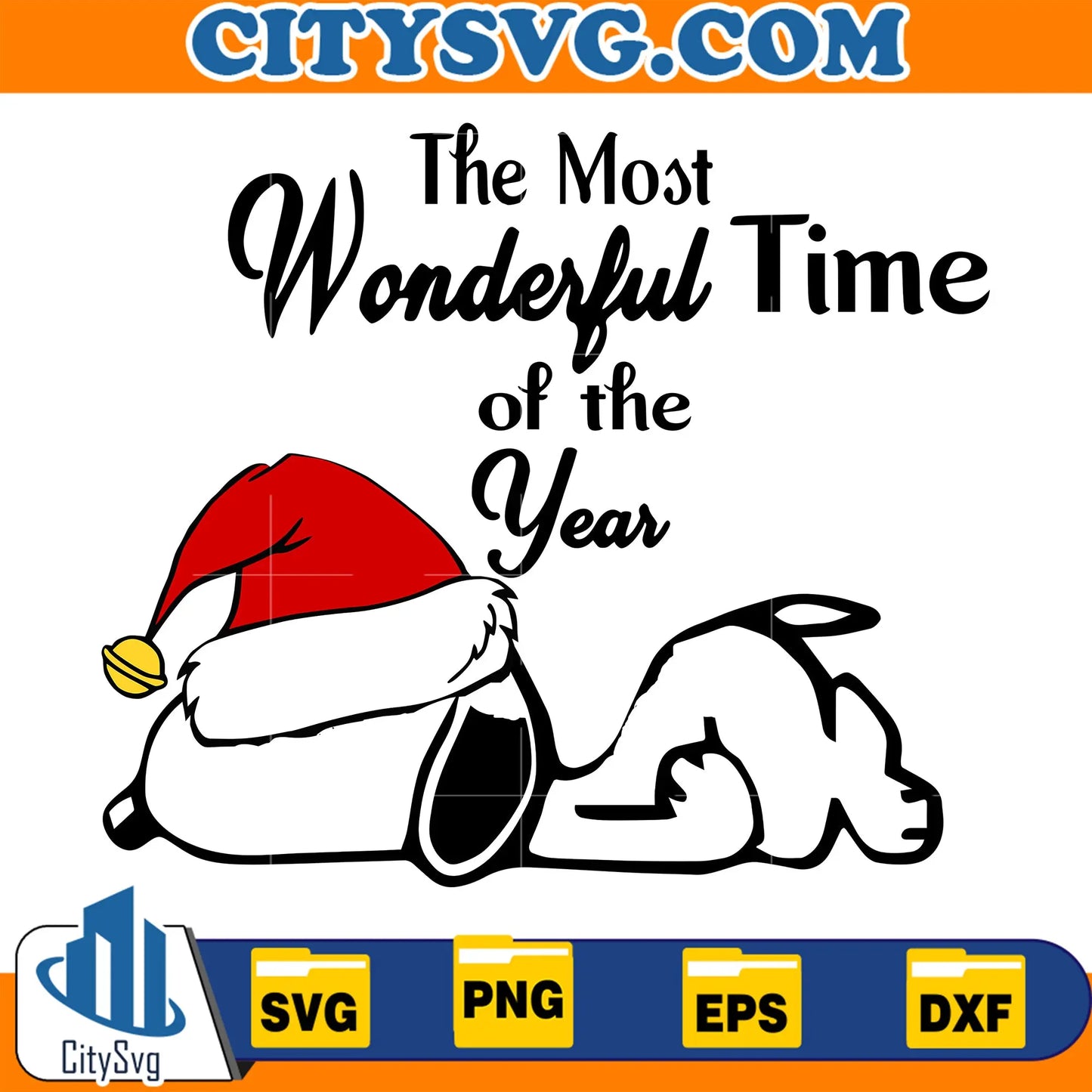 TheMostWonderfulTimeOfTheYearSnoopyChristmasSvg