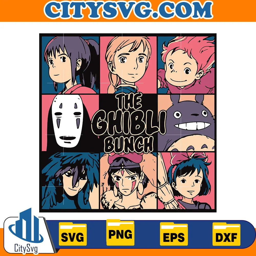 The ghibli Bunch Svg CitySvg