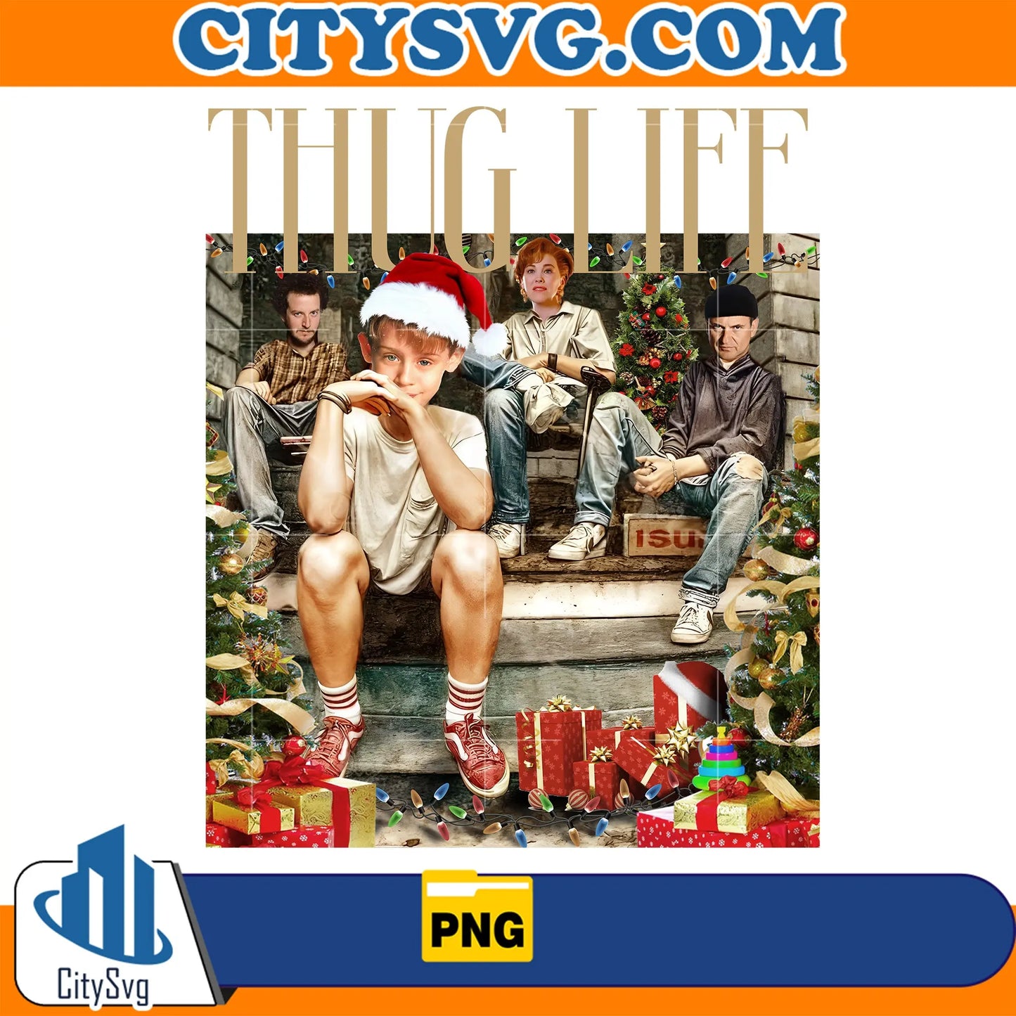 ThugLifeChristmasHomeAloneMoviePng