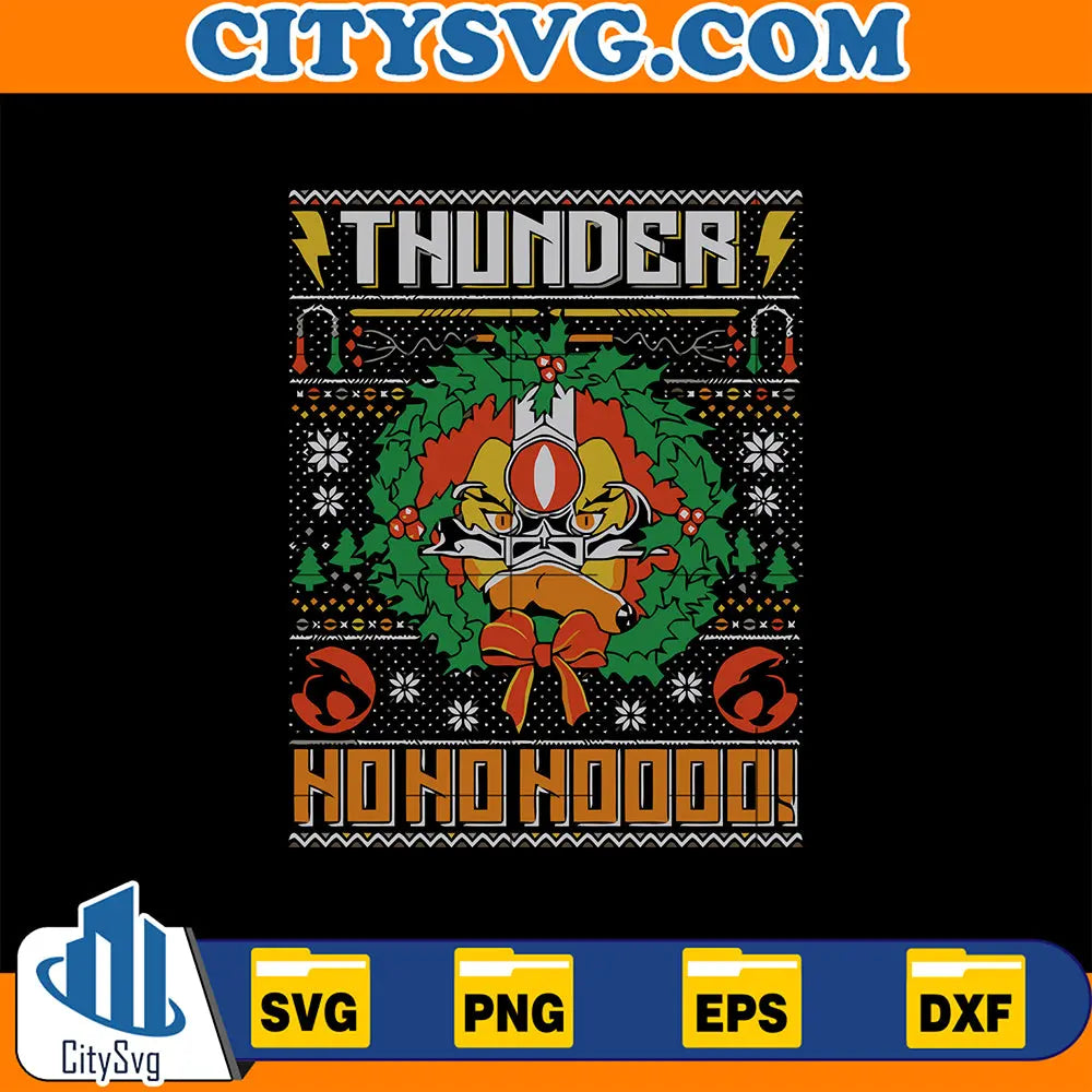 ThunderHoHoHooooUglyChristmasSvg