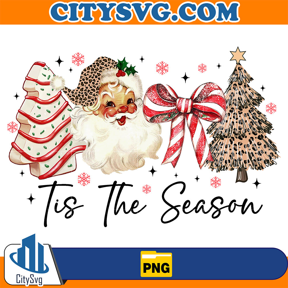 Tis-The-Season-Leopard-Santa-Png-Christmas-Coquette-Bow-Png