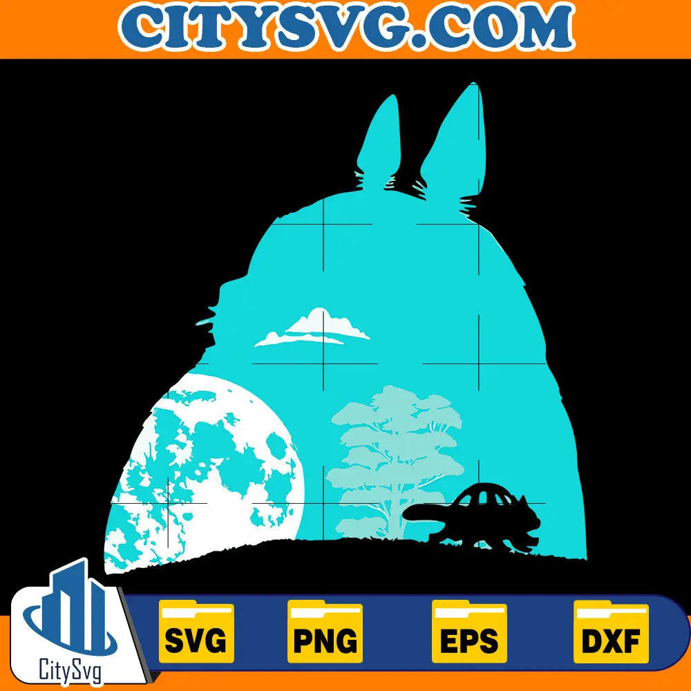 Totoro And Nekobasu Svg CitySvg