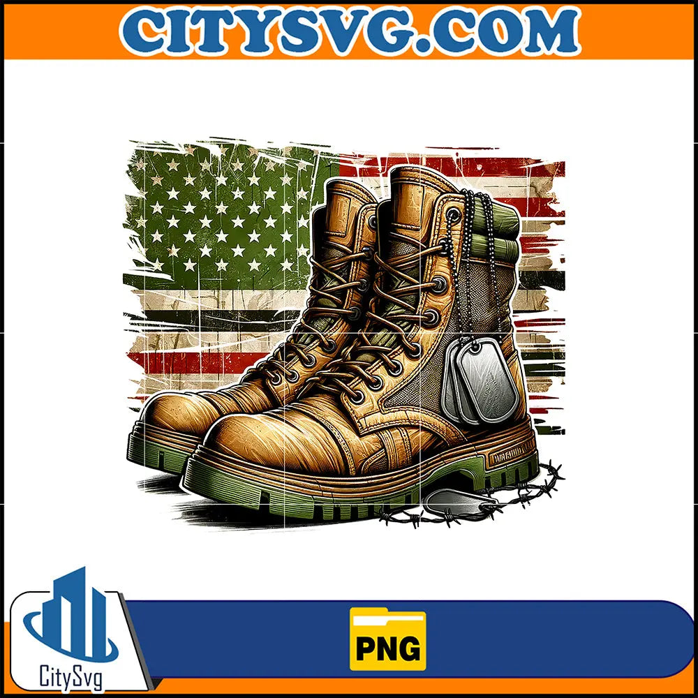 TransparentPatrioticBootsAndTagsPng