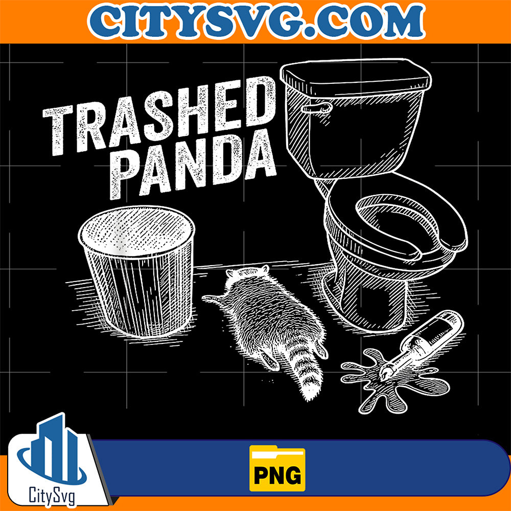 Trashed-Panda-Funny-Drunk-Racoon-Png