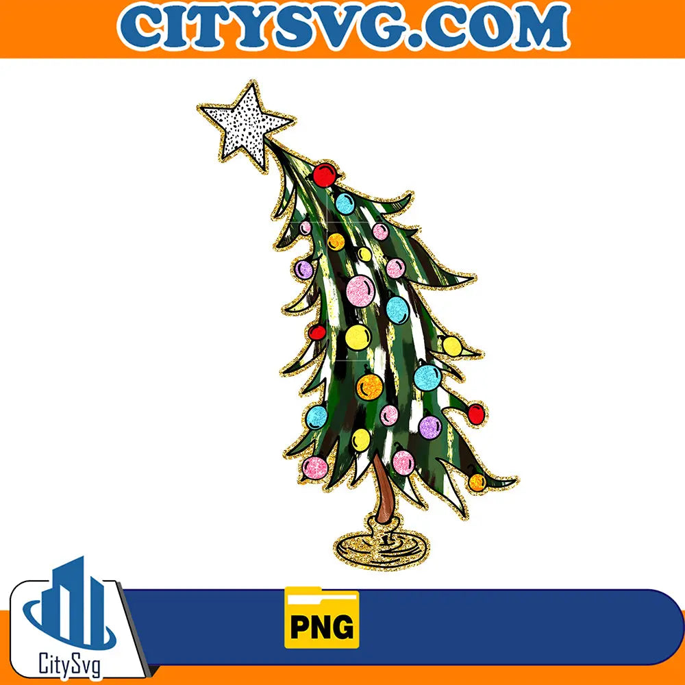 TreeColorfulGlitterChristmasPng