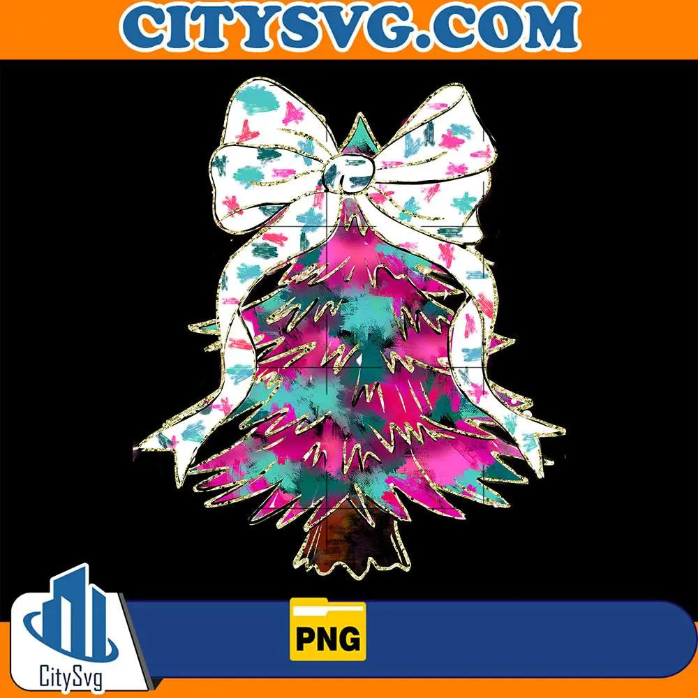 TreeCoquetteColorfulGlitterChristmasPng