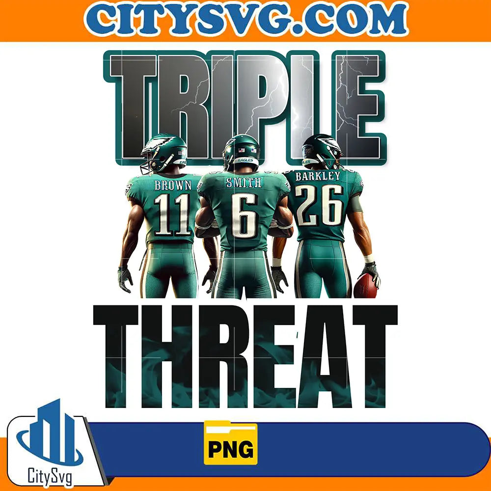 TripleThreatBarkleySmithBrownPhiladelphiaEaglePng