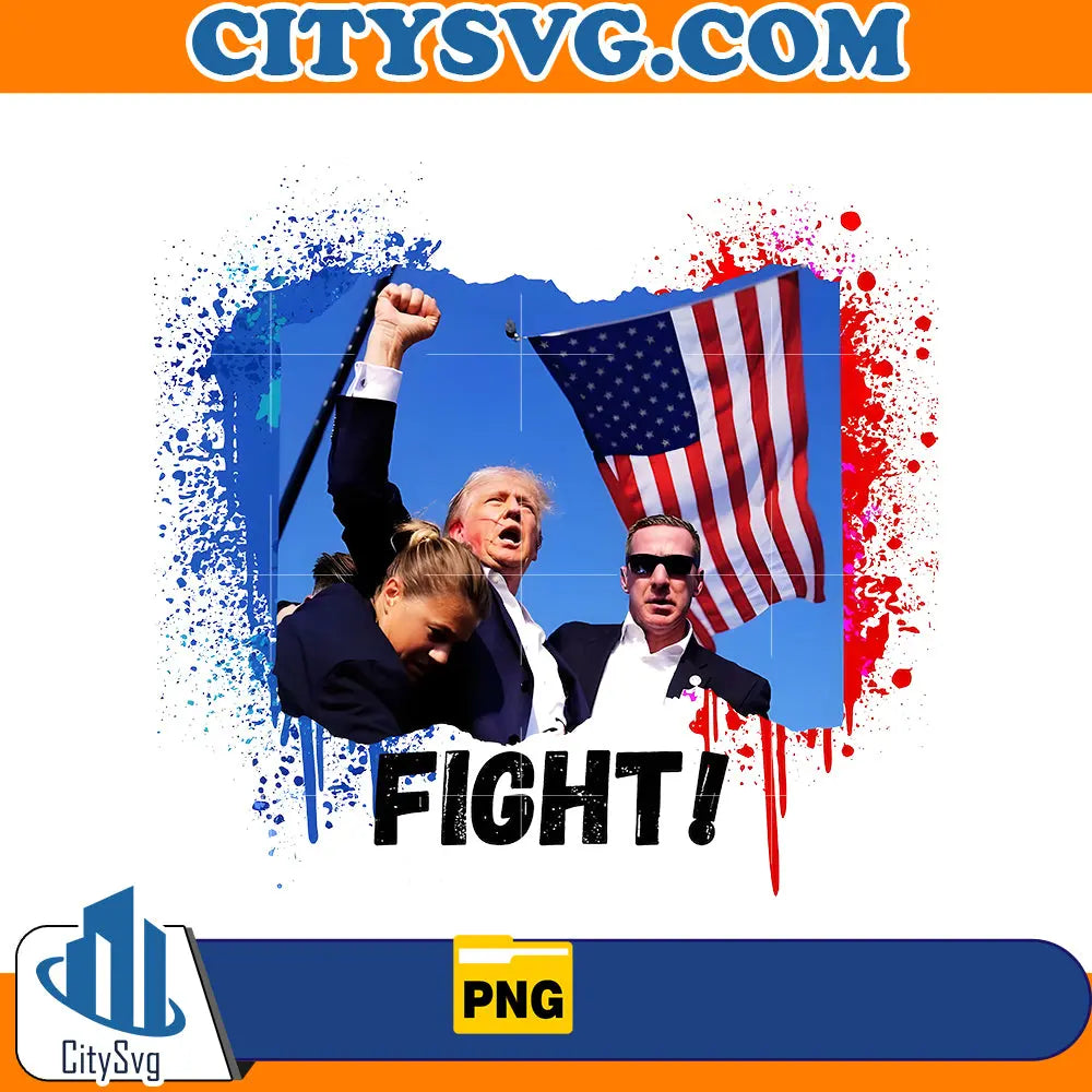 Trump Fight Shot PNG CitySvg