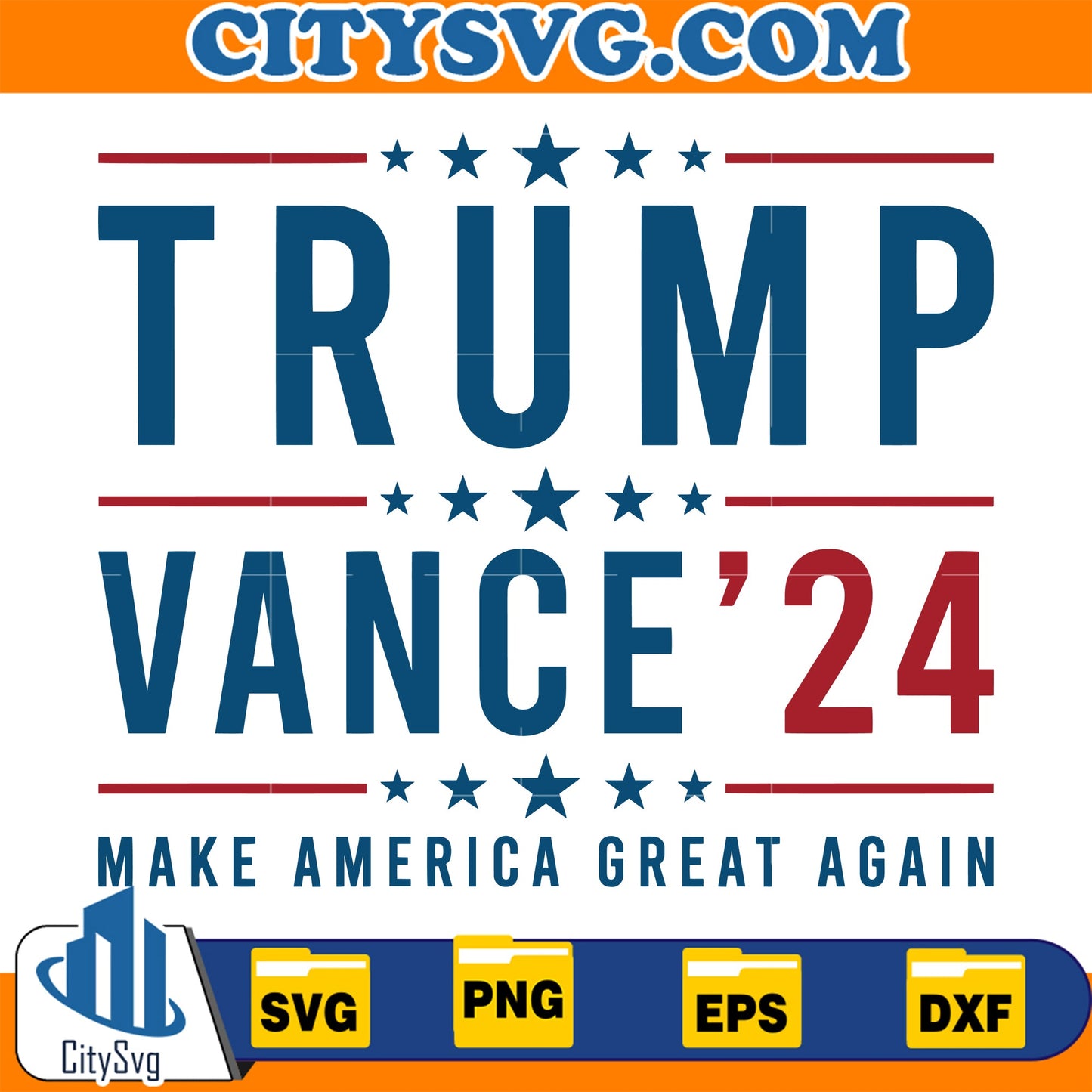 Trump Vance 24 Svg CitySvg
