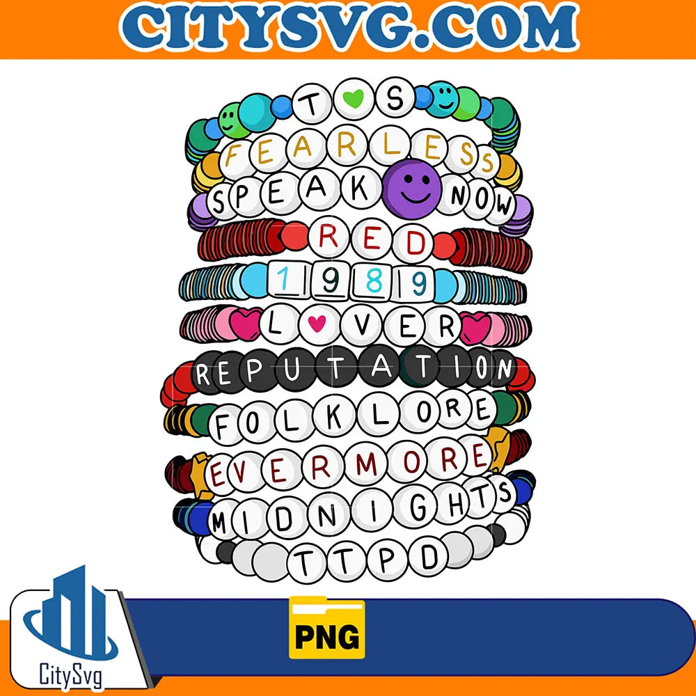 TsFearlessSpeakNowRed1989LoverReputationFolkloreEvermoreMidnightsTTPDPng
