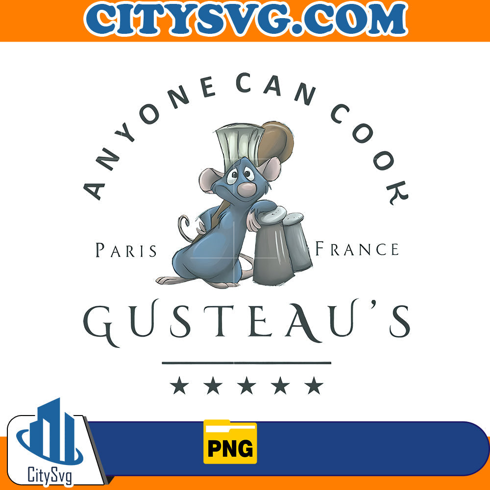 Two Sided Remy Ratatouille Anyone can Cook Png CitySvg