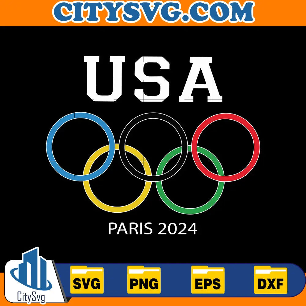 USA Paris 2024 Svg CitySvg