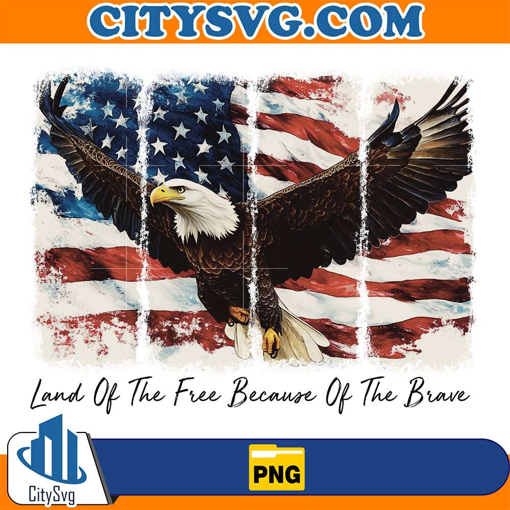 Usa-American-Flag-Land-Of-Free-Because-Of-The-Brave-Png