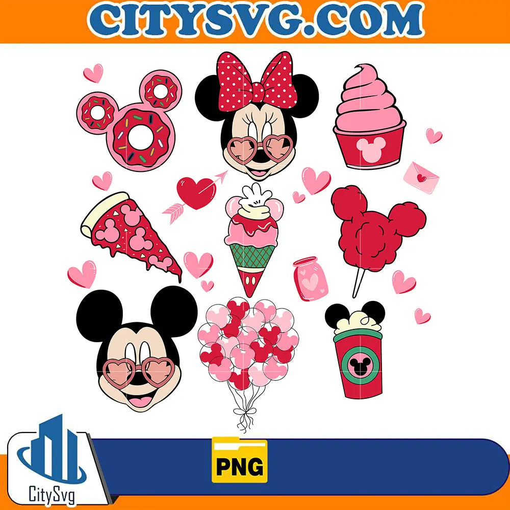 ValentineMickeyAndFriendsSnacksValentinePng