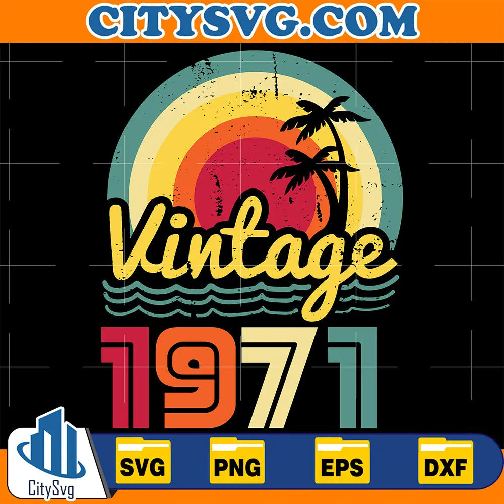 Vintage1971BirthdaySvg