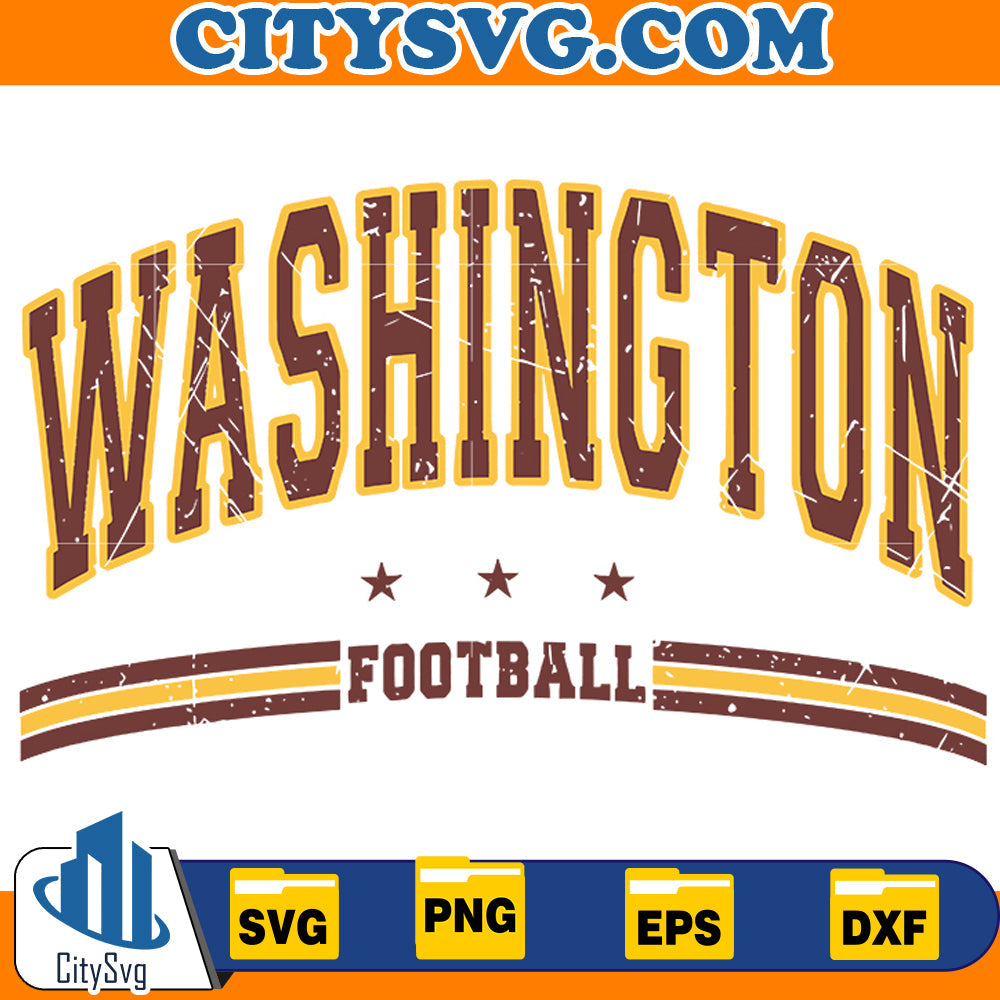 Vintage Washington Football Svg CitySvg