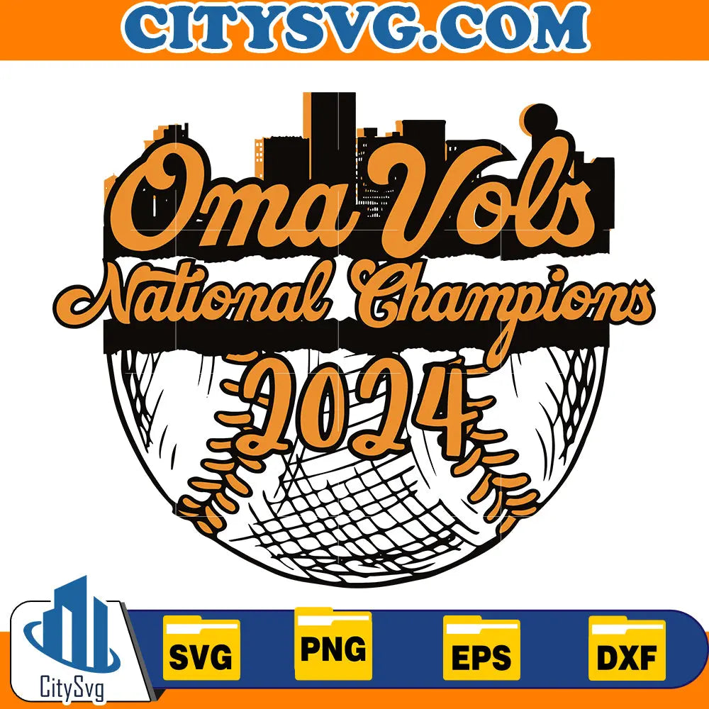 Vols National Champions 2024 Oma Vols Volunteers Baseball svg CitySvg