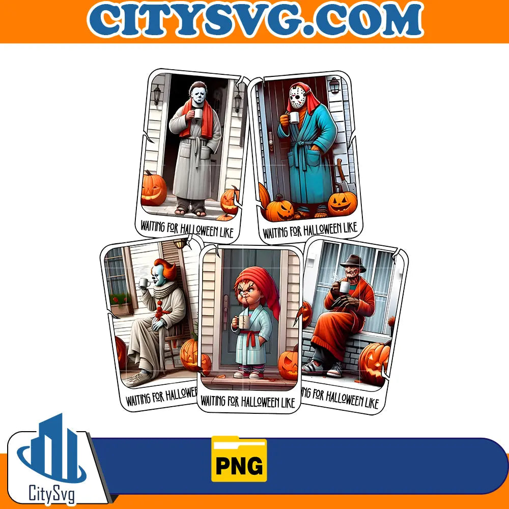 Waiting For Halloween Like Tarot Horror Friends PNG CitySvg