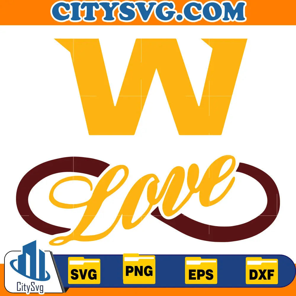 Love Washington Commanders Svg CitySvg