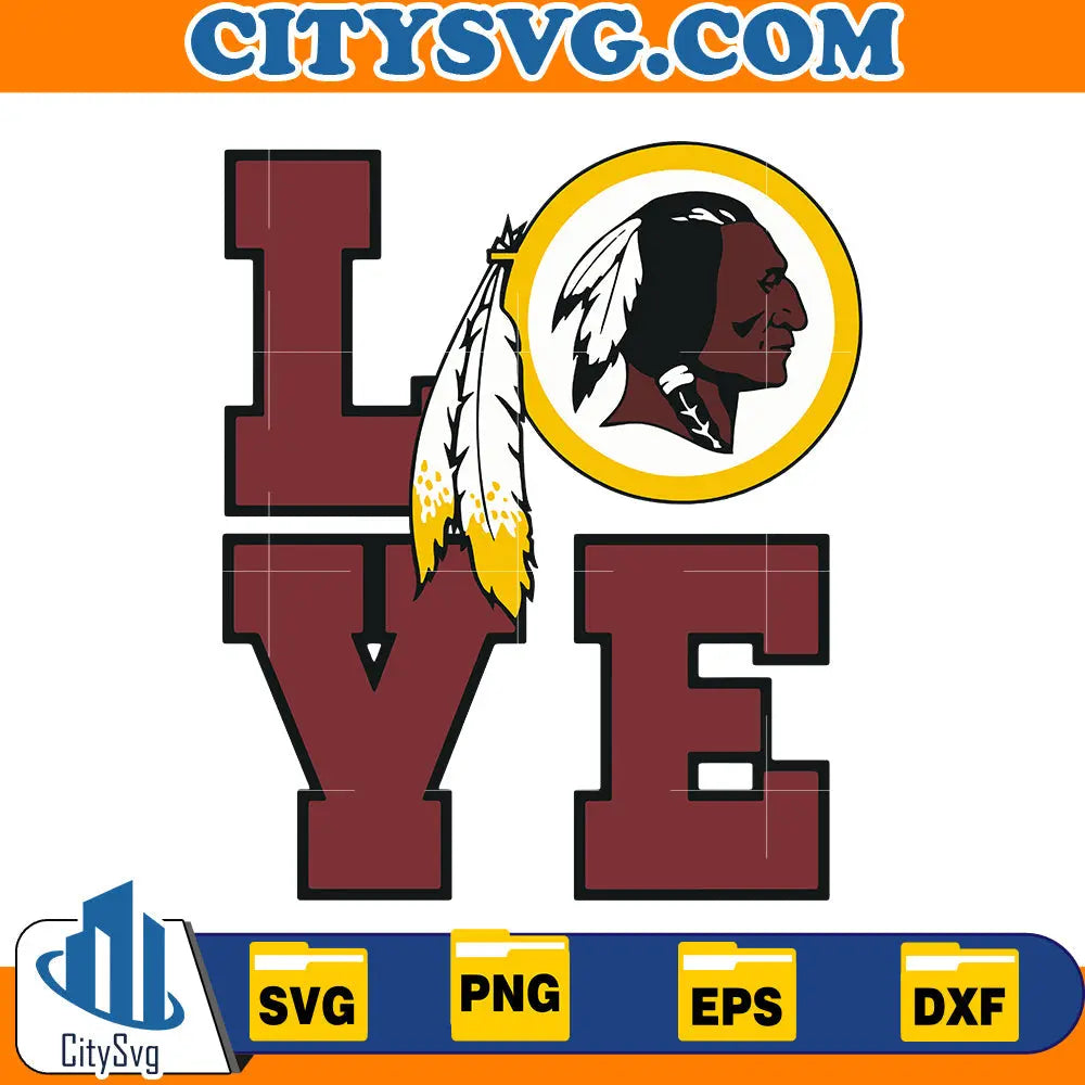 Love Washington Commanders Svg CitySvg