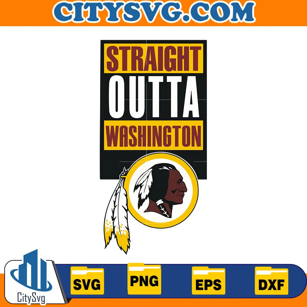 Straight Outta Washington Commanders Svg CitySvg